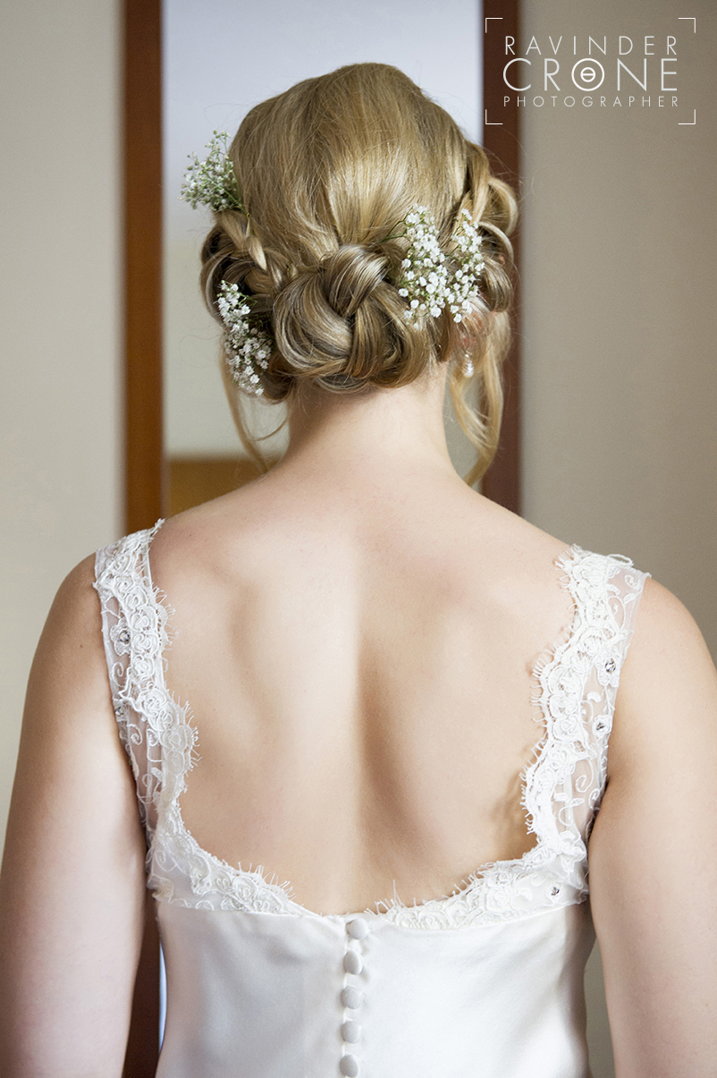 Bridal hair back view
